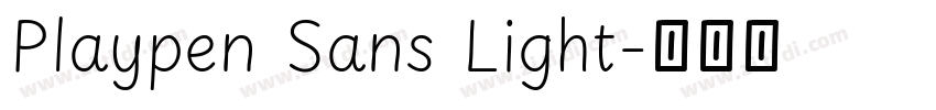 Playpen Sans Light字体转换